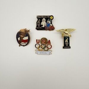 Collection Of 4 Lapel Pins From Atlanta 1996 Centennial Olympic Games